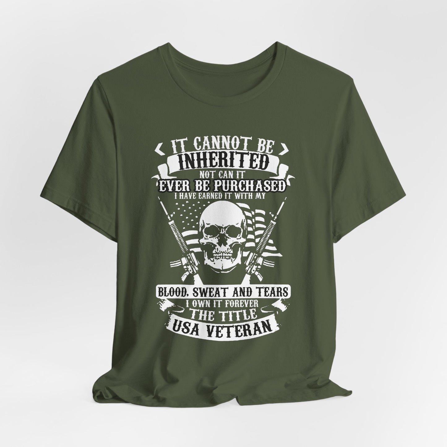 Army Veteran Patriotic Graphic Design Unisex Cotton T-Shirt v54