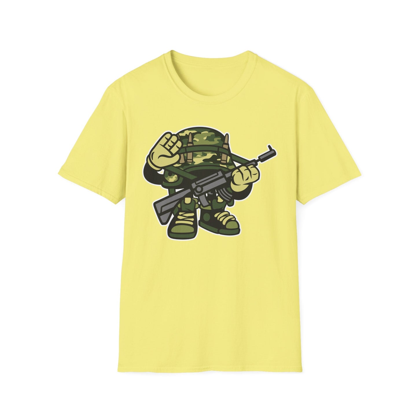 Cartoon T Shirt Animation Tee Funny Art Design Unisex Softstyle 64000 Lightweight Cotton Tee