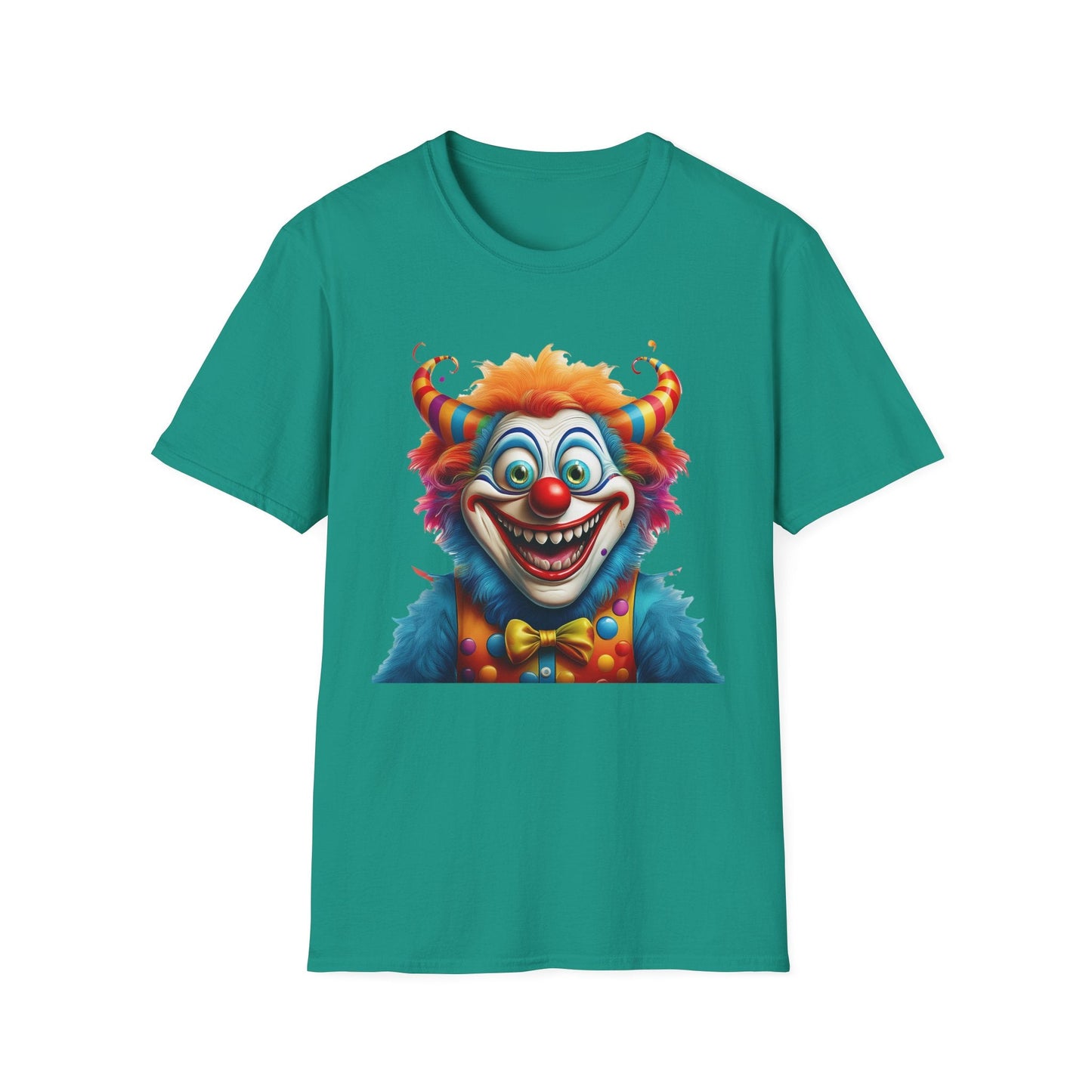 Unisex Clown Shirt Circus Tee Funny Man Shirt Scary Man Shirt Gildan Softstyle 64000