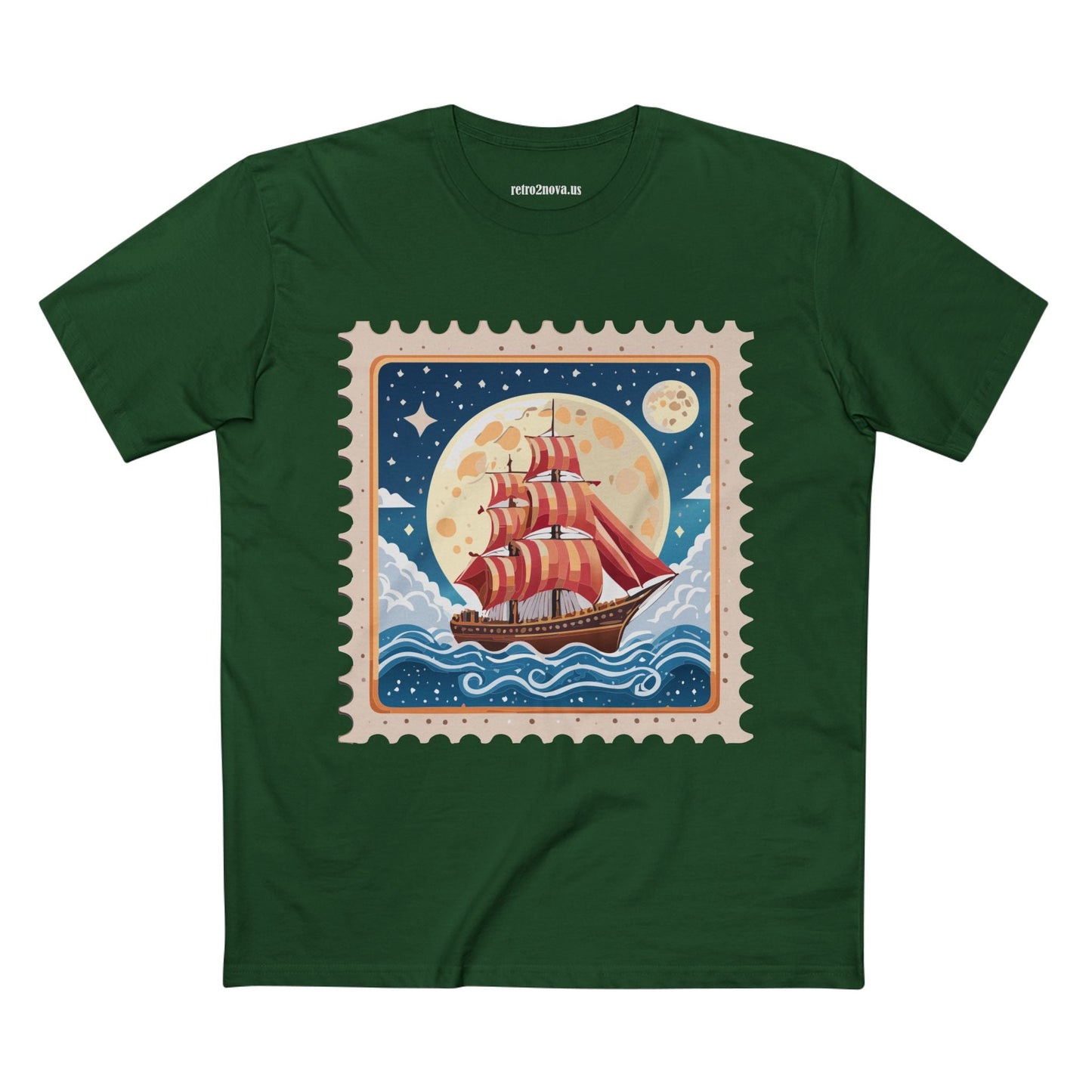 Stamp Shirt Postage Stamp Tee Unisex Premium Cotton Original Art Design By Retro2Nova