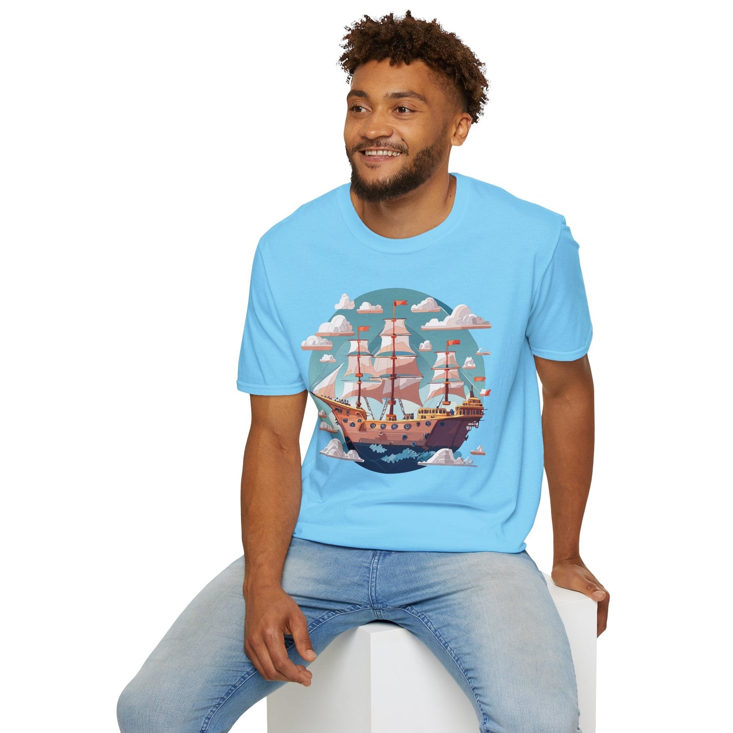 Unisex Ship Frigate Vessel T Shirt Softstyle 64000 Cotton Tee Ultimate Everyday Comfort