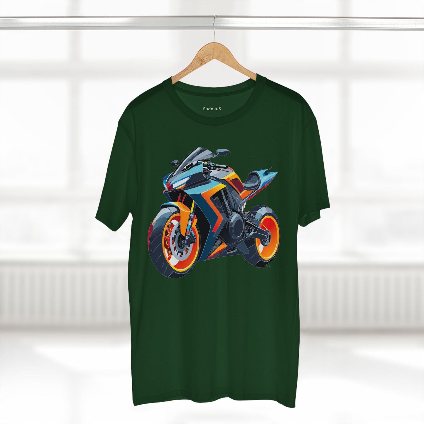Moto Bike Graphic Unisex 100 Cotton Staple Tee 26