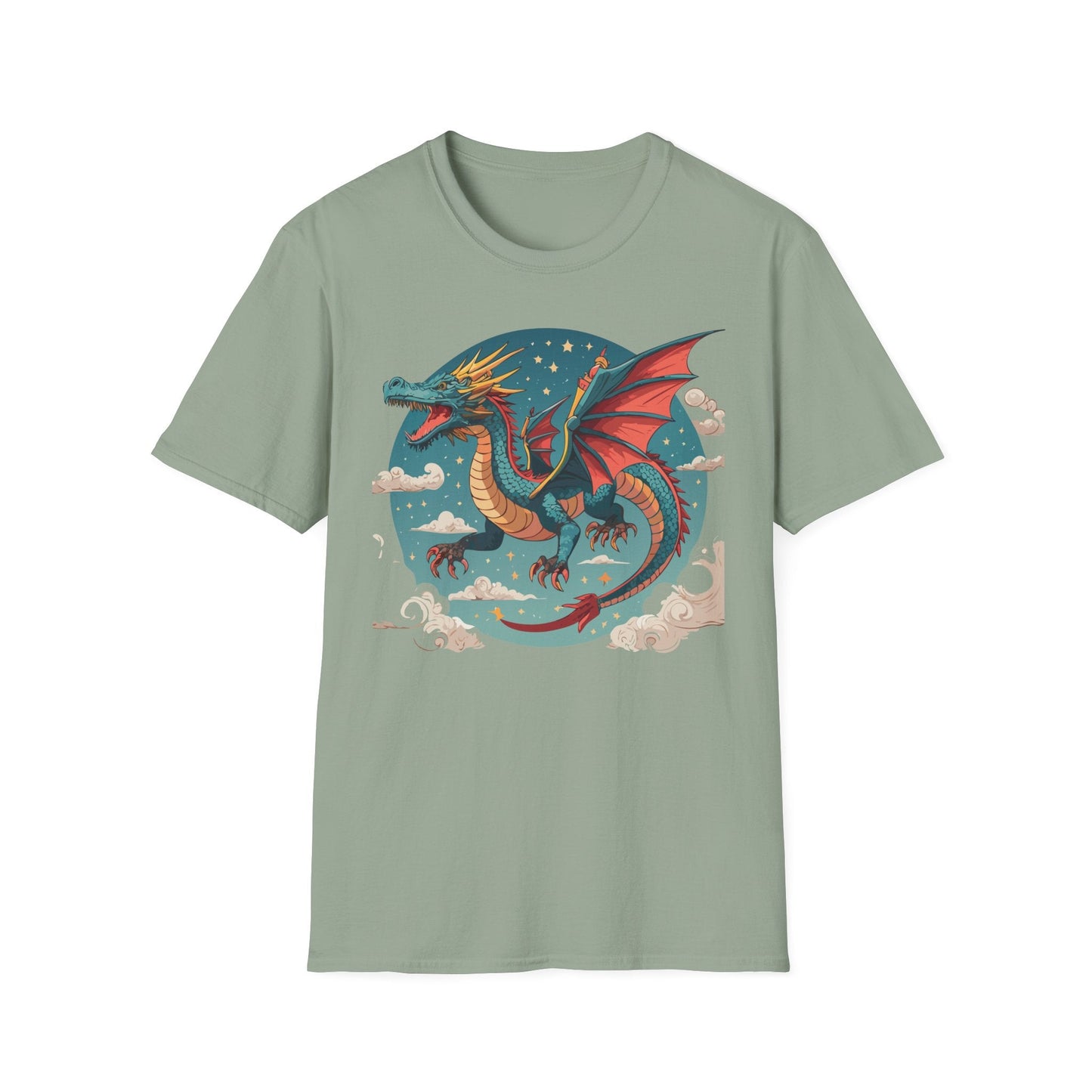 Dragon Graphic Unisex 100 Cotton Tee with Animal Artwork Design 20