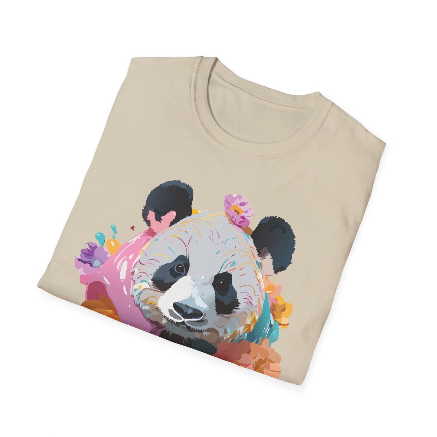 Gildan Softstyle Panda Shirt Unisex T Shirt With Panda Animal Design 100 Percent Cotton Tee