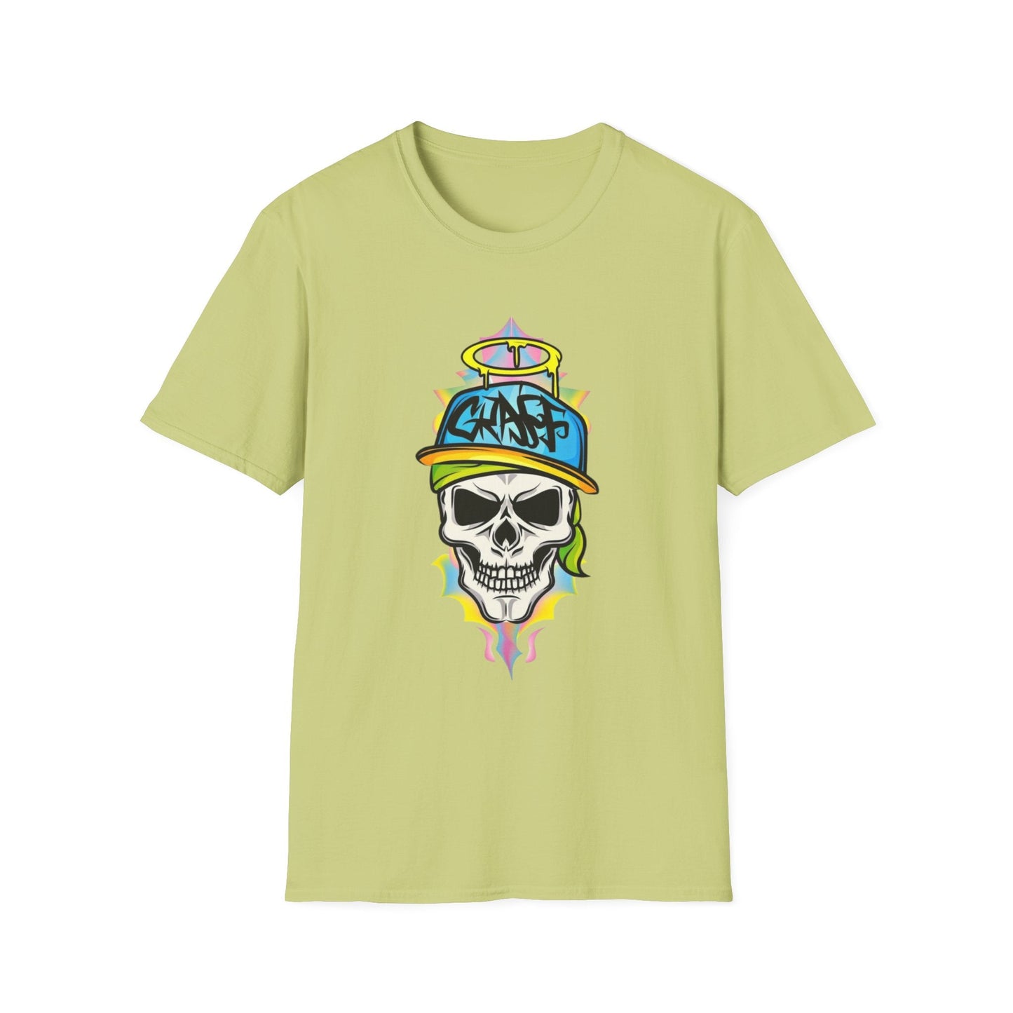 Unisex Skull Graphic Tee Shirt With Skeleton Design Softstyle 64000 100 Percent Ring Spun Cotton