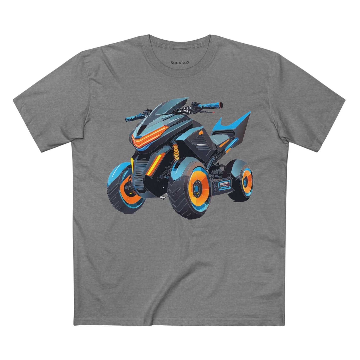 Moto Bike Graphic Unisex 100 Cotton Staple Tee 15