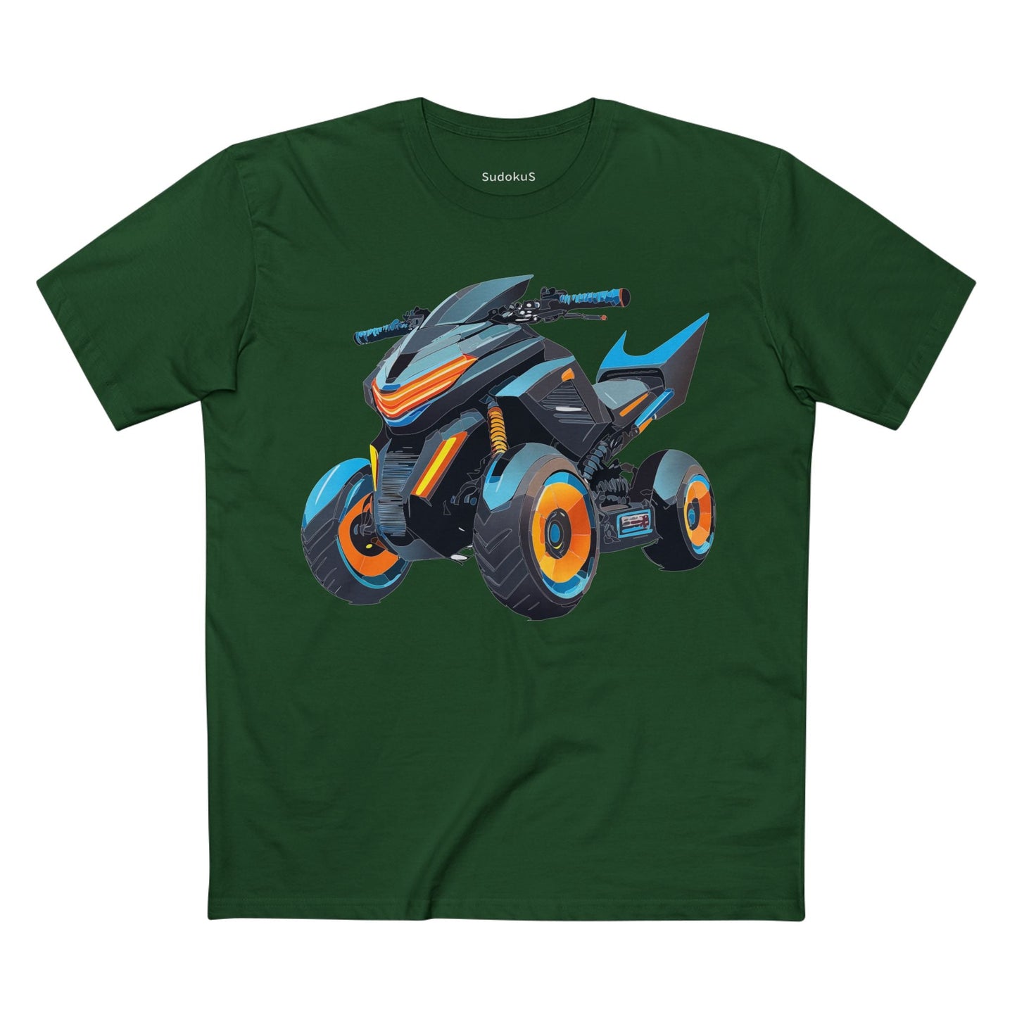 Moto Bike Graphic Unisex 100 Cotton Staple Tee 15