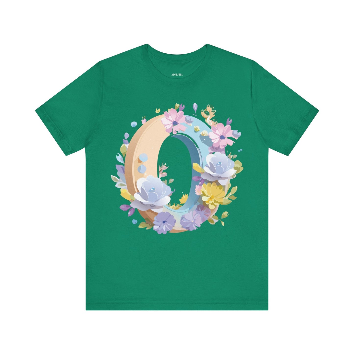 Letter O Shirt Unisex Graphic Tee With Vintage Inspired Art By Adelpha Premium Jersey Short Sleeve