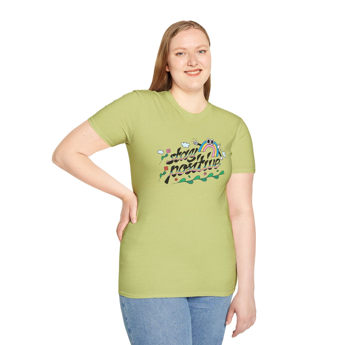 Positive Slogan T Shirts Unisex Softstyle Tee With Positive Words And Good Quotes Gildan 64000