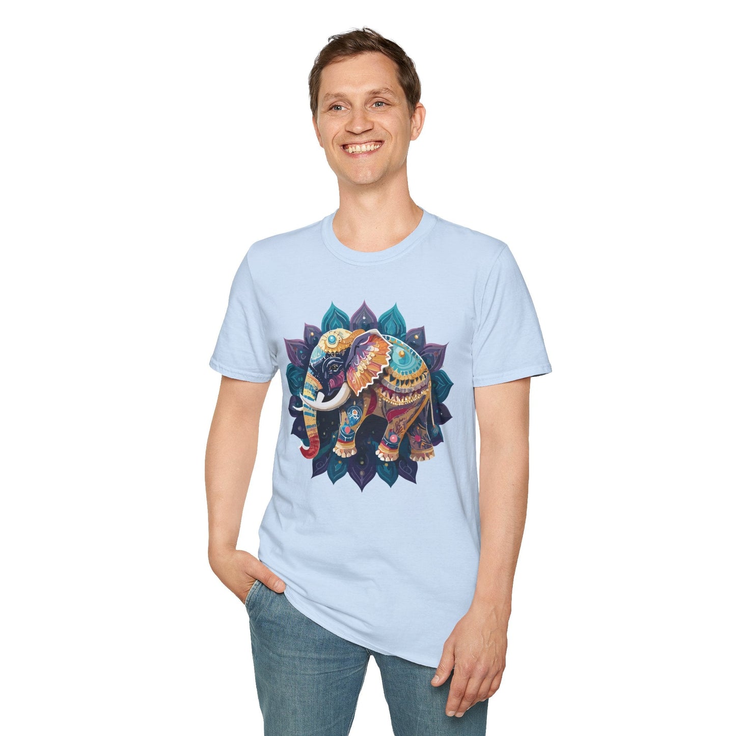 Elephant T Shirt Unisex Softstyle Cotton Tee Gildan 64000 Comfortable Everyday Wear