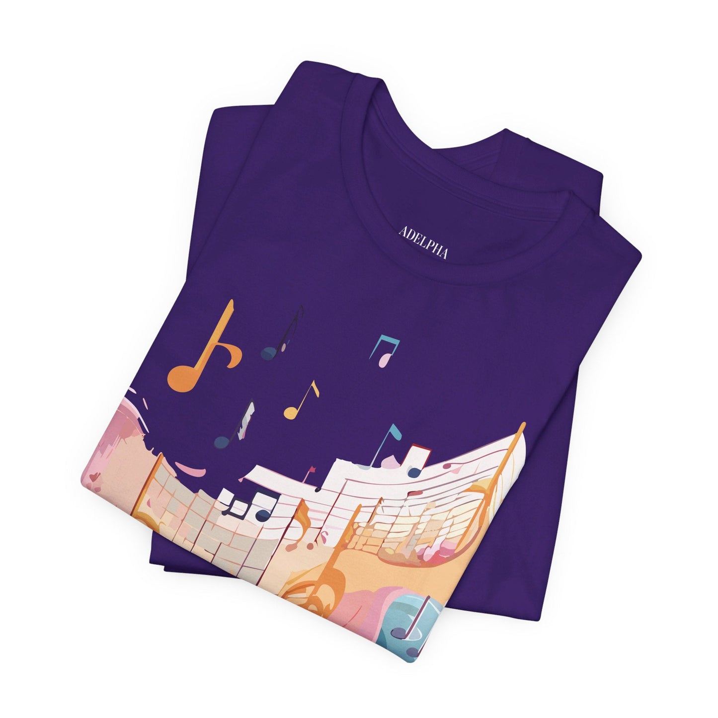 Music Graphic Unisex 100 Cotton Vintage Art with Musical Elements Tee 27
