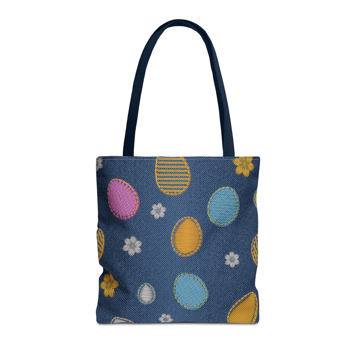 Easter Graphic Design Denim Fabric Imitation Print Unisex Canvas Bag Poly Spun 3 Sizes Tote Bag 204-14