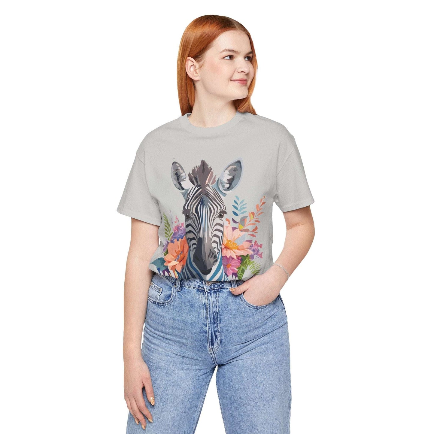 Zebra Graphic Unisex 100 Cotton Vintage Animal Art T-Shirt 1