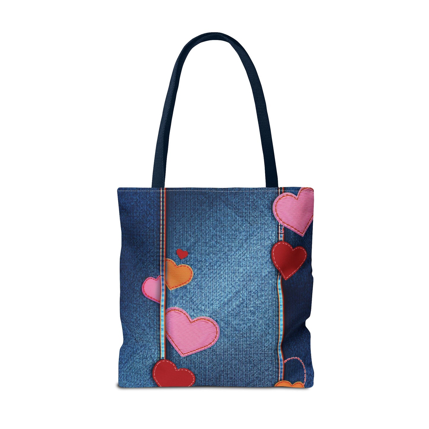 Love Day Graphic Design Denim Fabric Imitation Print Unisex Canvas Bag POLY 3 Sizes Tote Bag 201-22