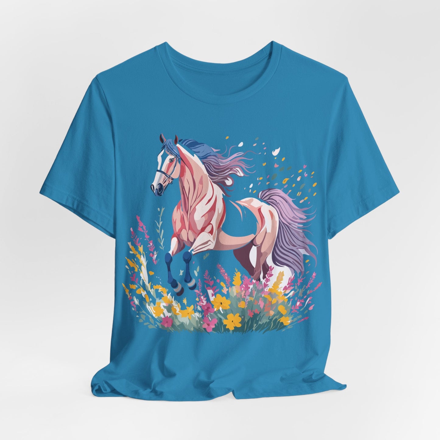 Horse Graphic Tee Unisex Short Sleeve Jersey Shirt Adelpha Vintage Inspired Art Collection