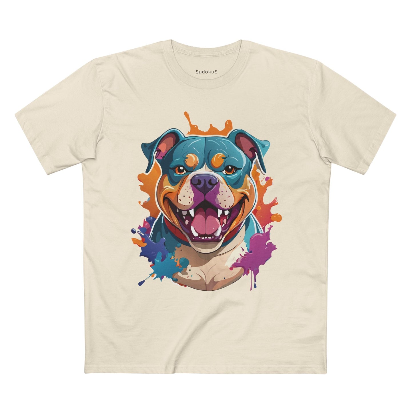 Dog Graphic Unisex 100 Cotton Staple Tee with Animal Design Artwork 36