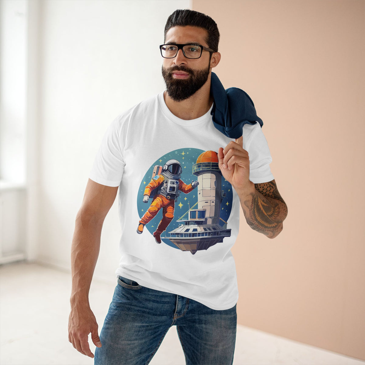 Cosmos Astronaut Graphic Tee Staple Unisex 100 Cotton Tee Shirt - CS-11