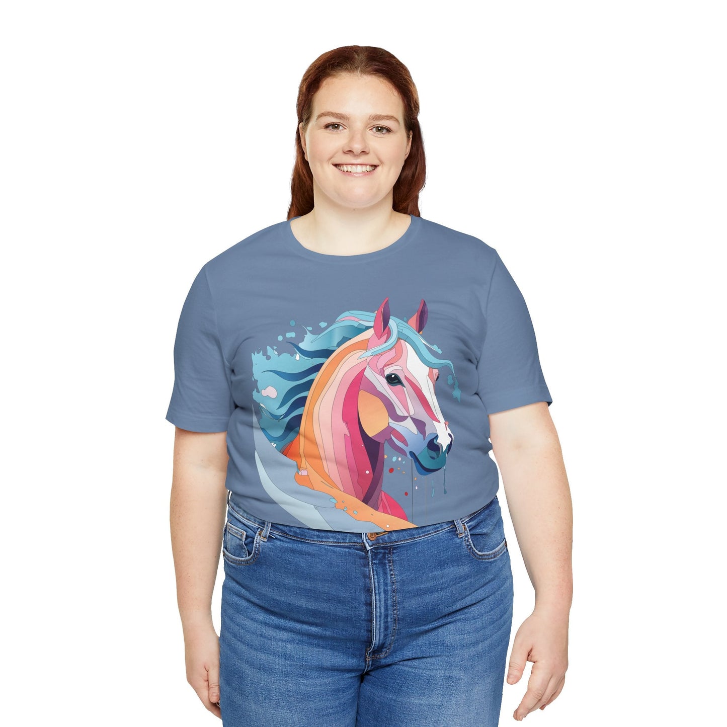 Unisex Animal Tee Shirt With Art Design Wild Animals Short Sleeve Premium Comfort Fit