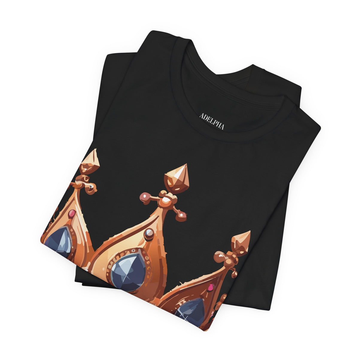 Crown Graphic Unisex Cotton Bella+Canvas Tee with Art Design n115