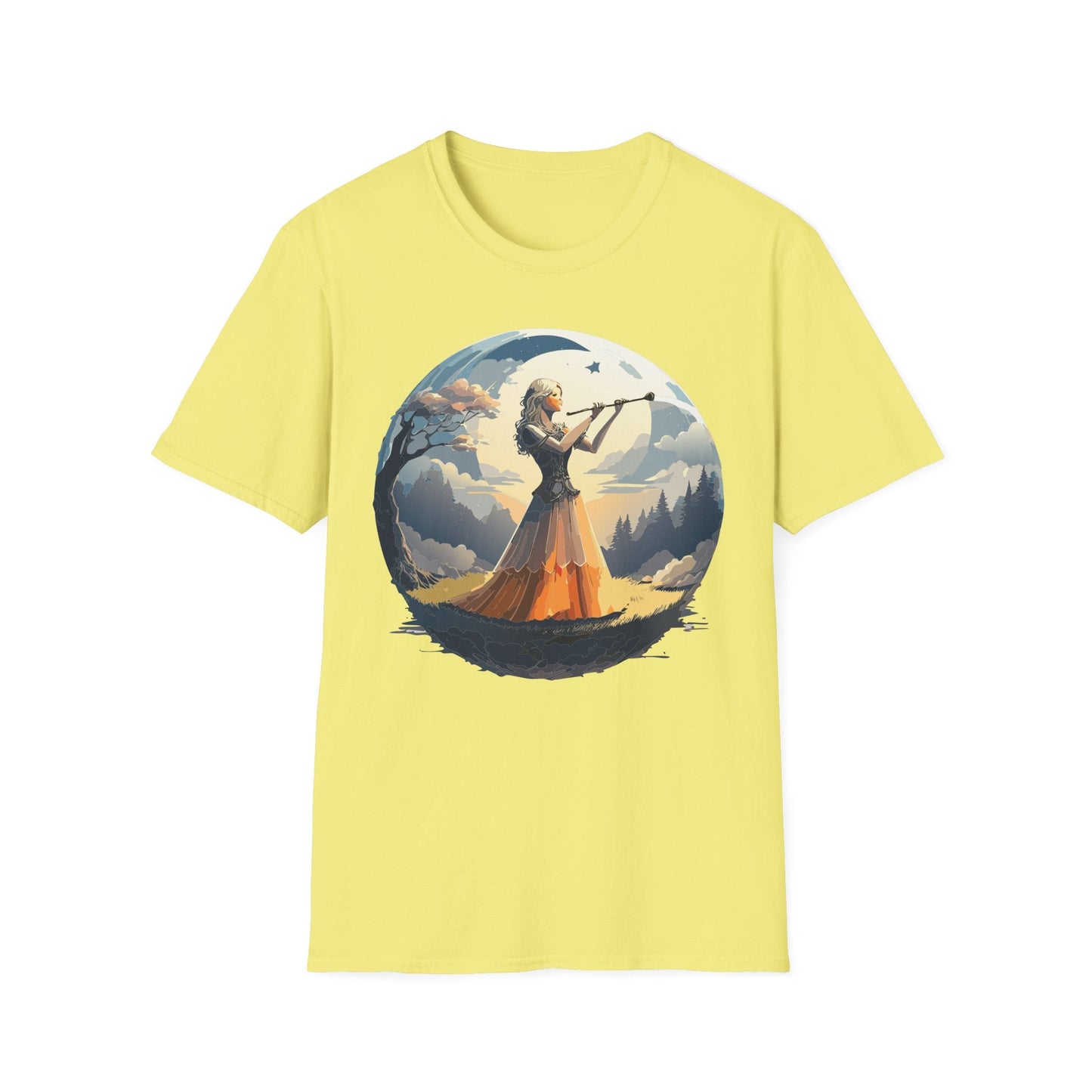 Unisex Softstyle Graphic T Shirt 100 Percent Ring Spun Cotton Art Design Tee For Women