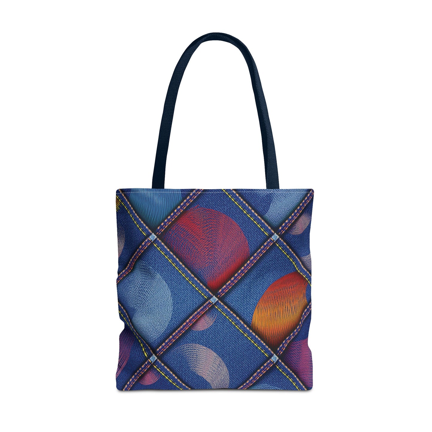 Denim Fabric Imitation Print Unisex Canvas Bag Poly Spun 3 Sizes Tote Bag 186-5