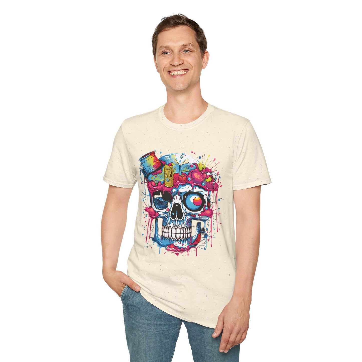 Skull Graphic Unisex Cotton T-shirt with Skeleton Artwork Design 26