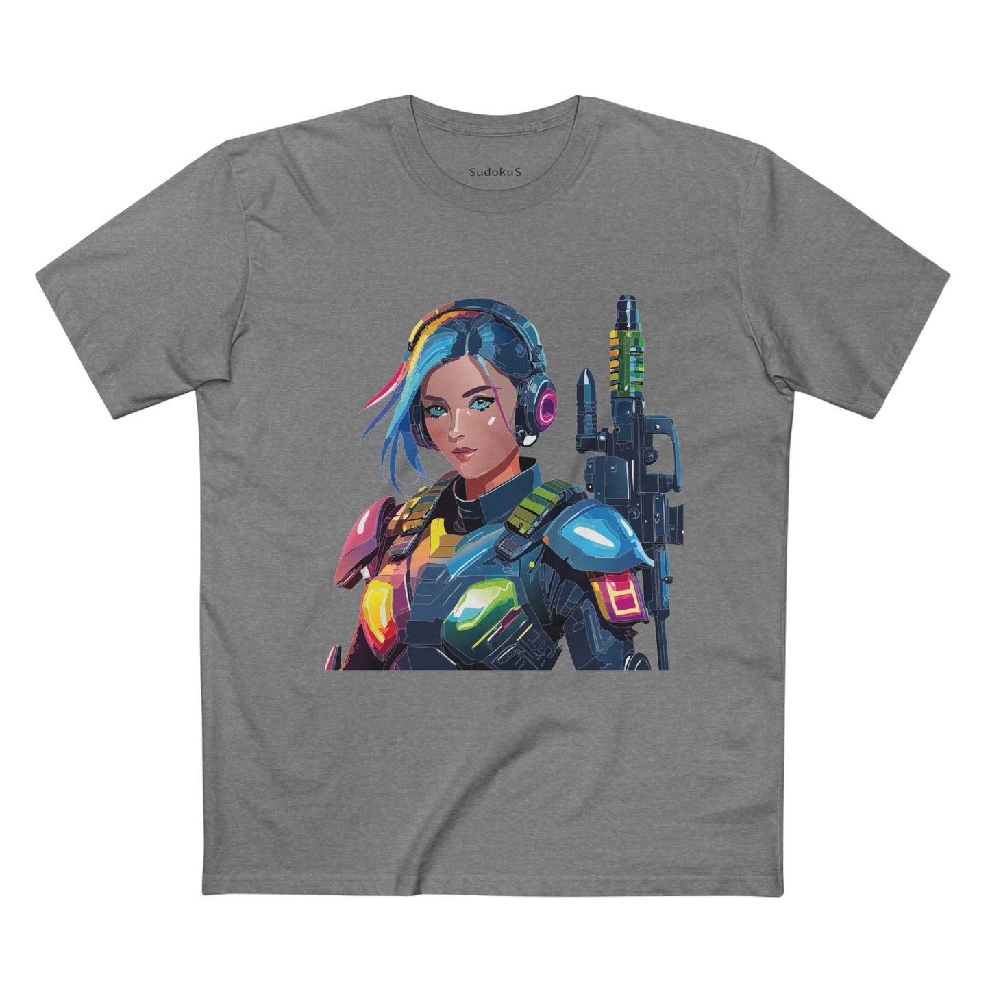 Army-woman Graphic Unisex 100 Cotton Staple Tee 12