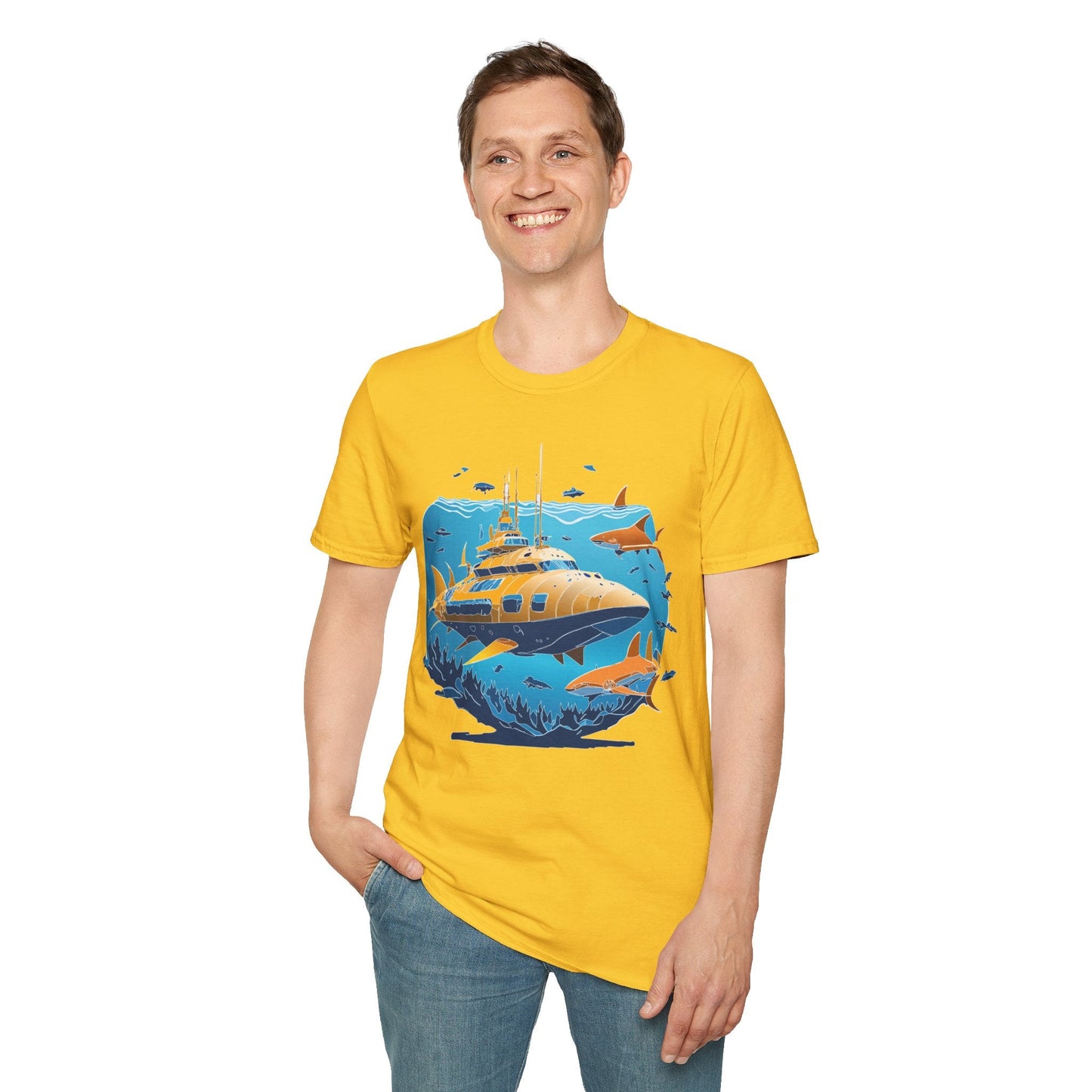 Ocean Graphic Unisex Softstyle Cotton Tee 11