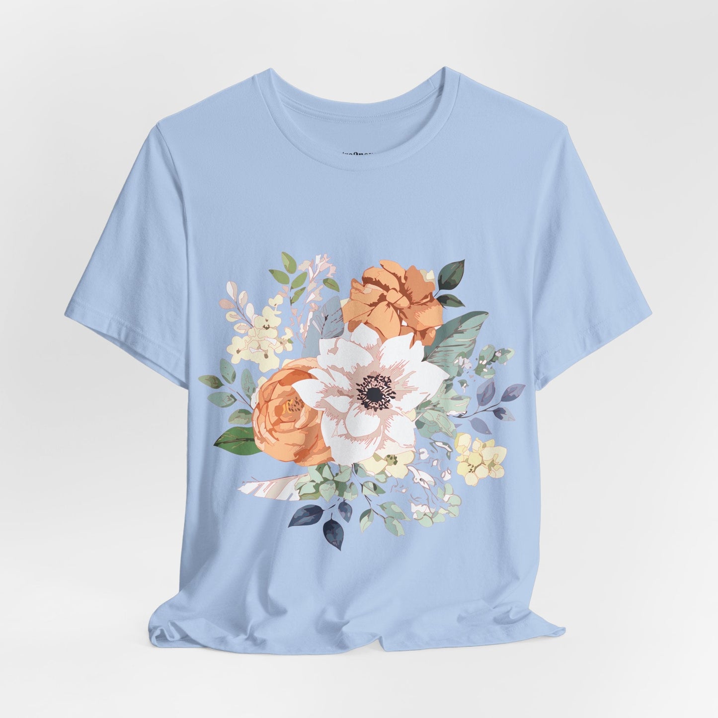 Unisex Floral Shirt Jersey Short Sleeve Tee Lightweight Breathable Flowers Collection Retro2Nova