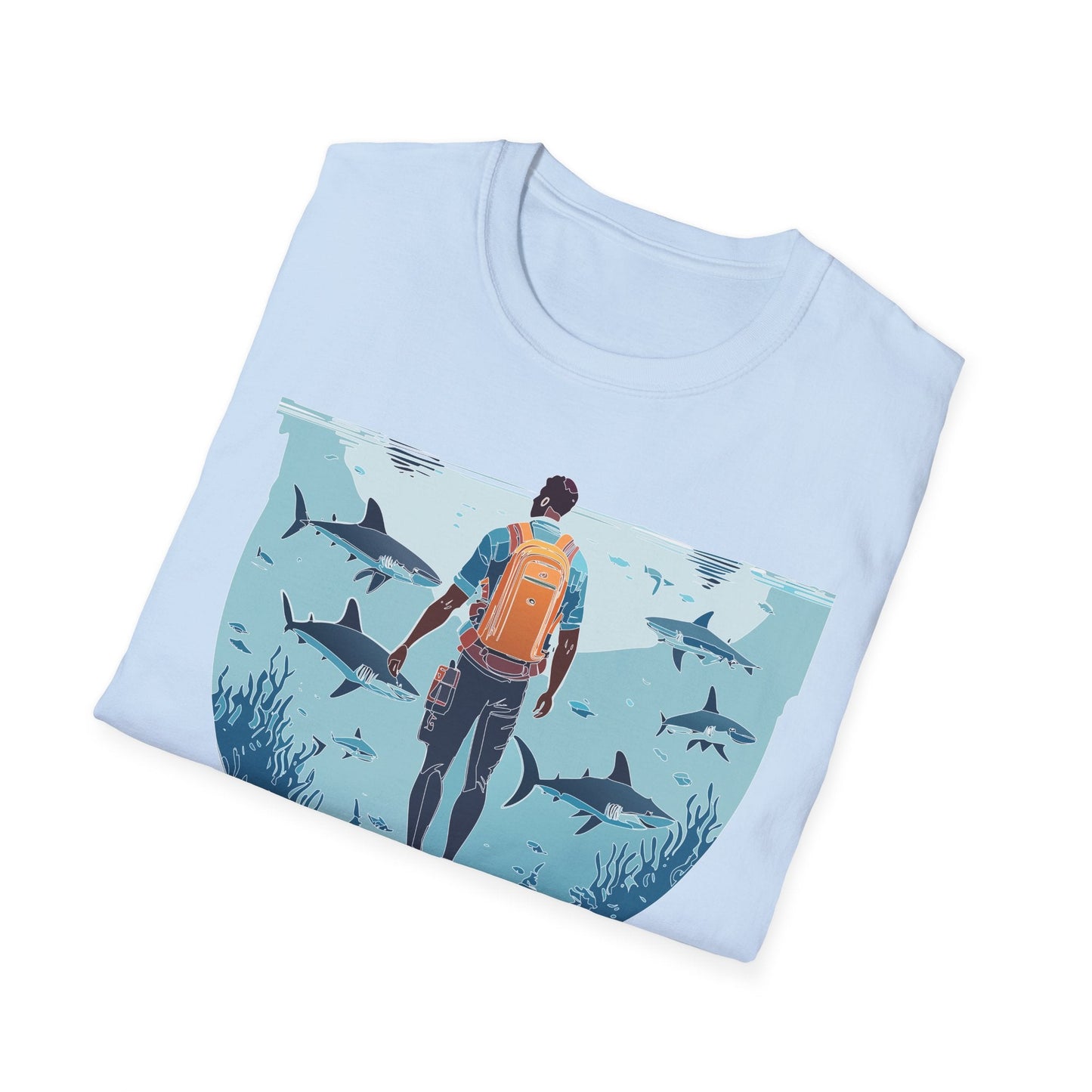 Ocean Tee Shirt Unisex Softstyle T Shirt With Ocean Art Design U Boat Theme Graphic Artwork Edition