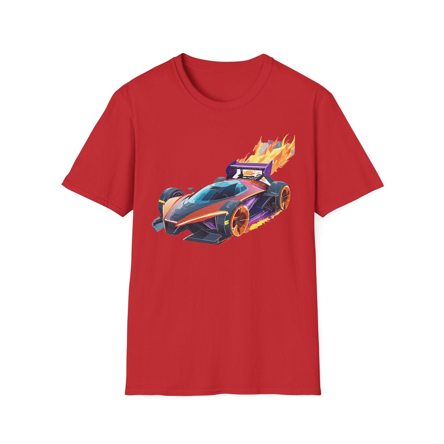 Unisex Car T Shirt Hot Wheels Graphic Tee Car Shirt Gildan Softstyle 64000 Cotton Tee