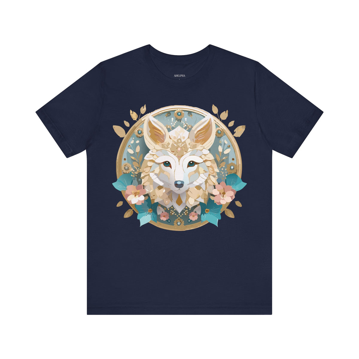 Medallion Graphic Unisex Cotton Bella+Canvas Tee with Art Design d64