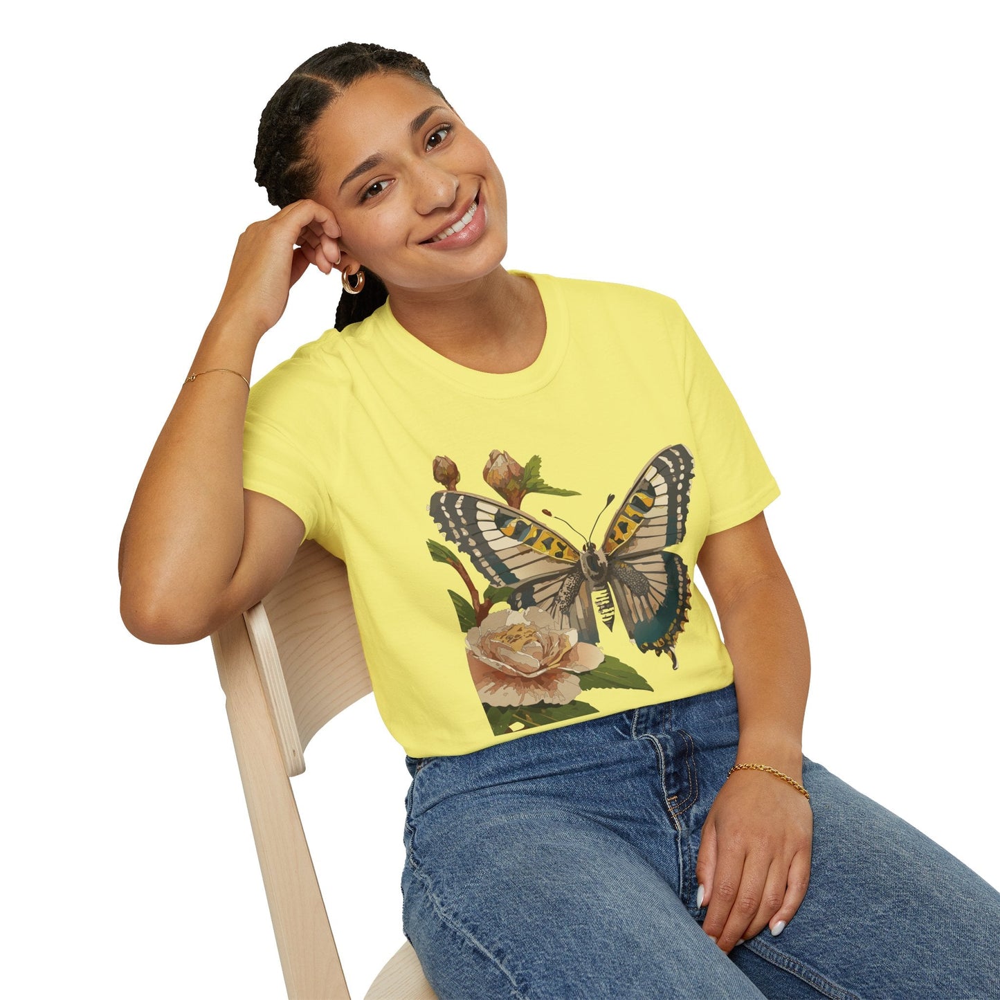 Butterfly Shirt Unisex T Shirt Monarch Butterfly Gildan Softstyle 64000 Cotton Tee