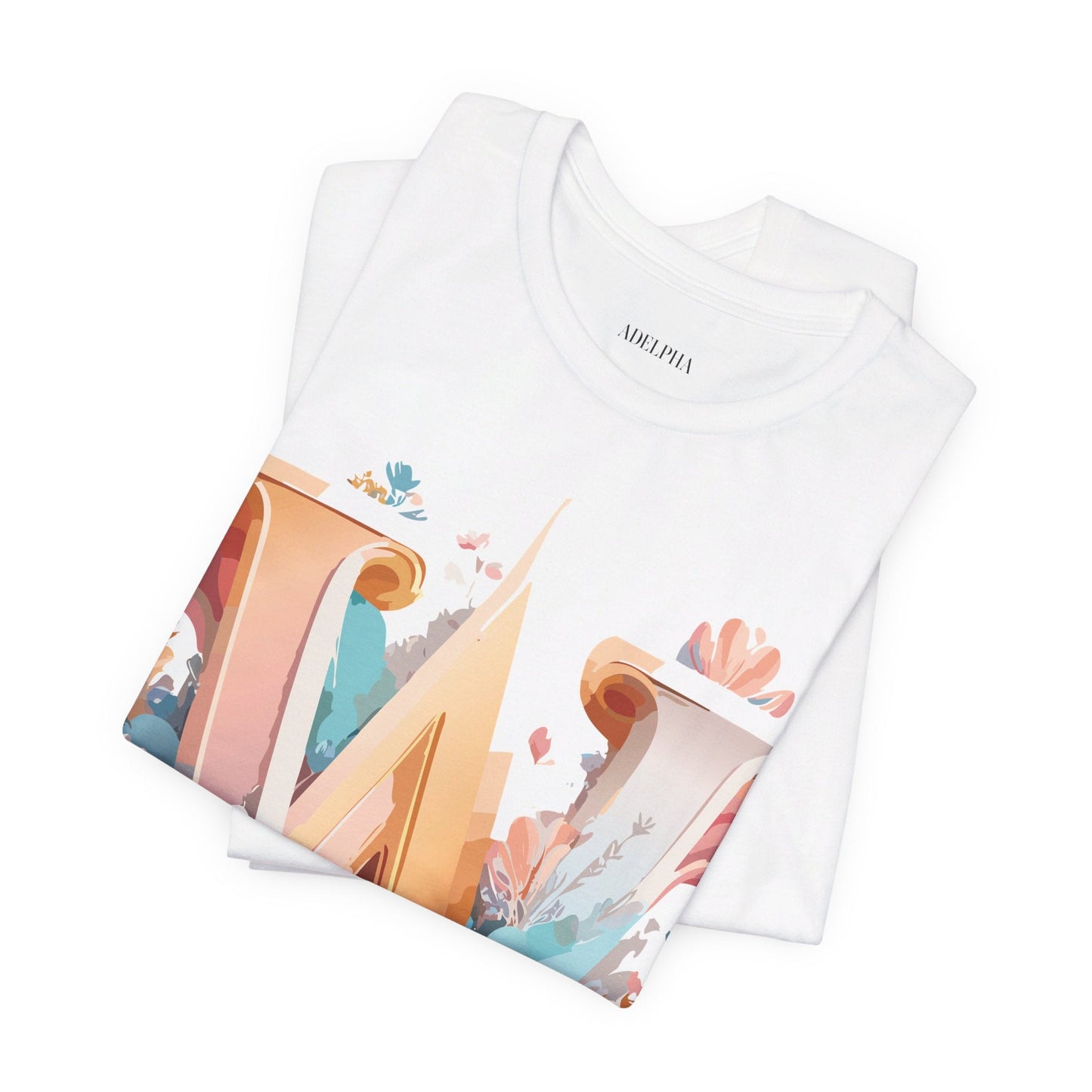 Letter W  Graphic Tee Unisex Jersey Short Sleeve Vintage Inspired ArtDesign