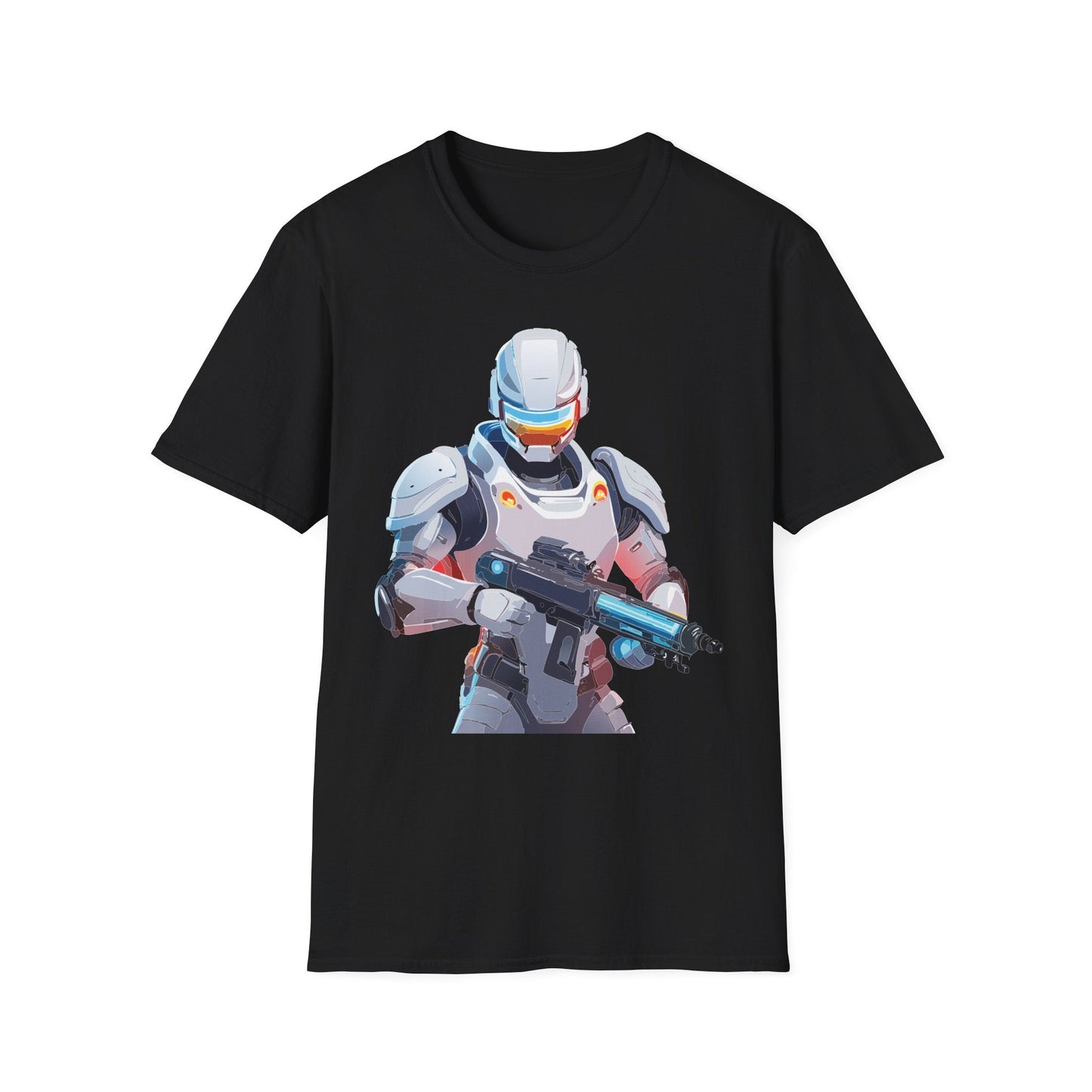 Robocop Themed Unisex Softstyle T Shirt With Robocop Art Design Cotton Tee Premium Comfort