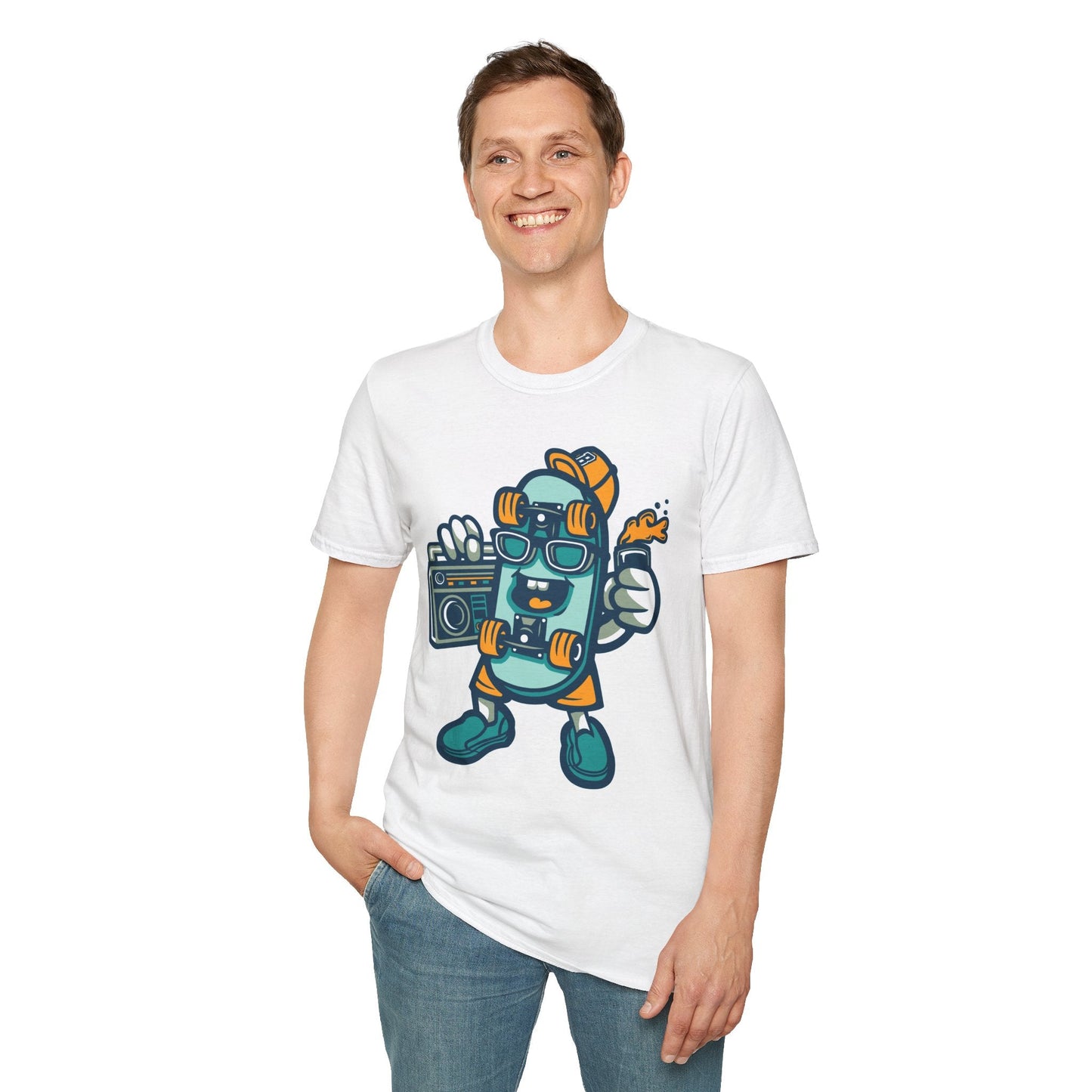 Cartoon Animation T Shirt Unisex Funny Tee Gildan Softstyle 64000 Ring Spun Cotton
