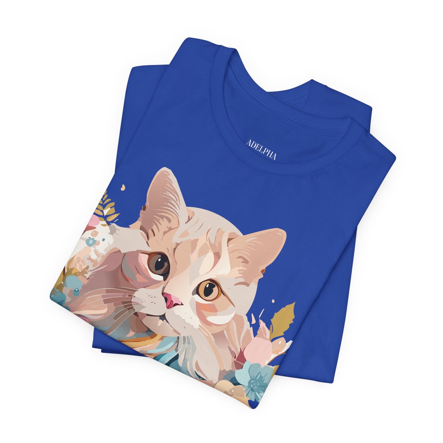 Cat Graphic Tee Unisex Short Sleeve Shirt With Adelpha Vintage Artwork