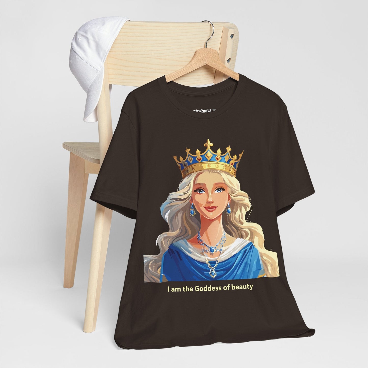 Goddess Graphic Tee Unisex Short Sleeve Original Art by Retro2Nova Premium Cotton