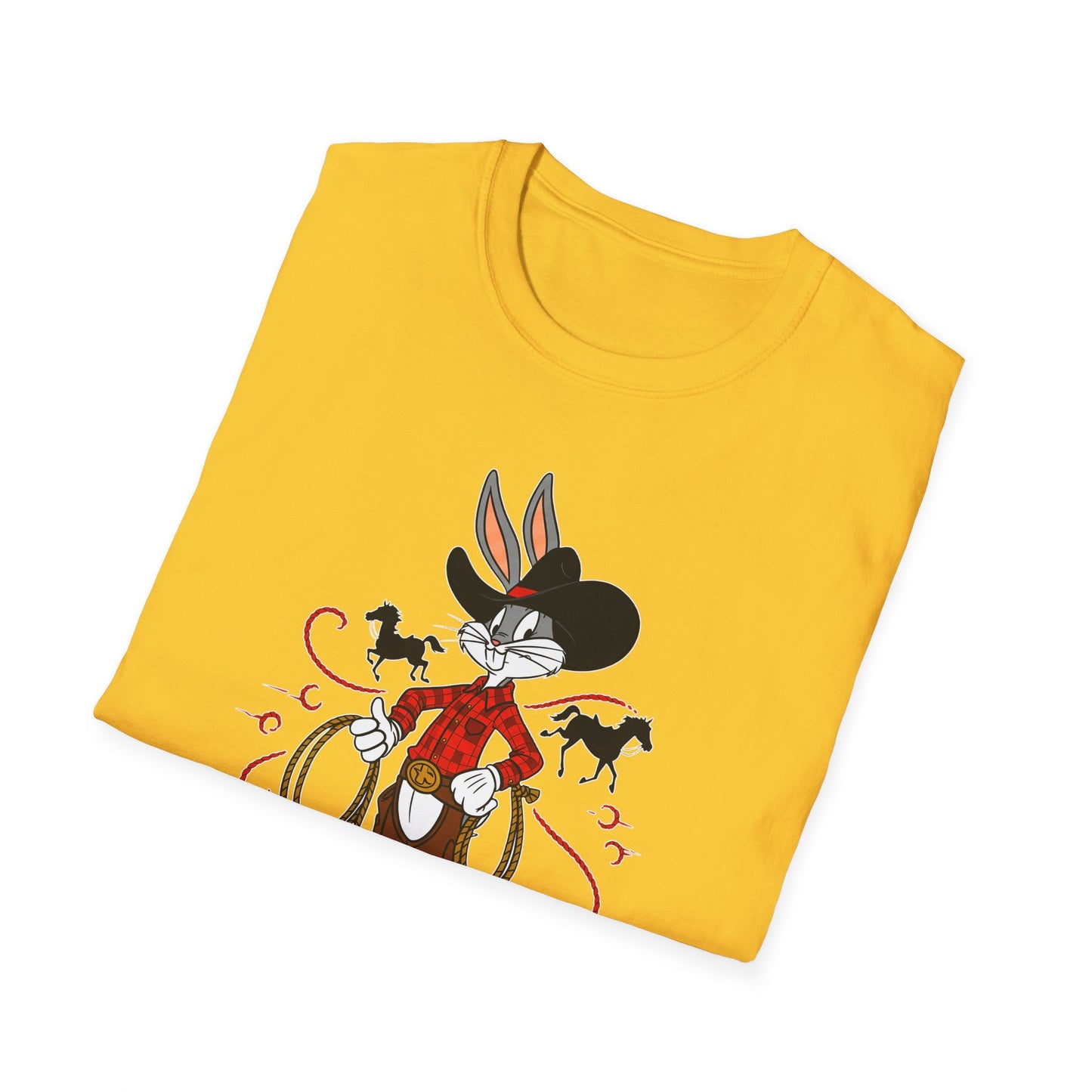 Bugs Bunny Unisex T Shirt Cartoon Design Graphic Tee Gildan Softstyle 64000 Artwork