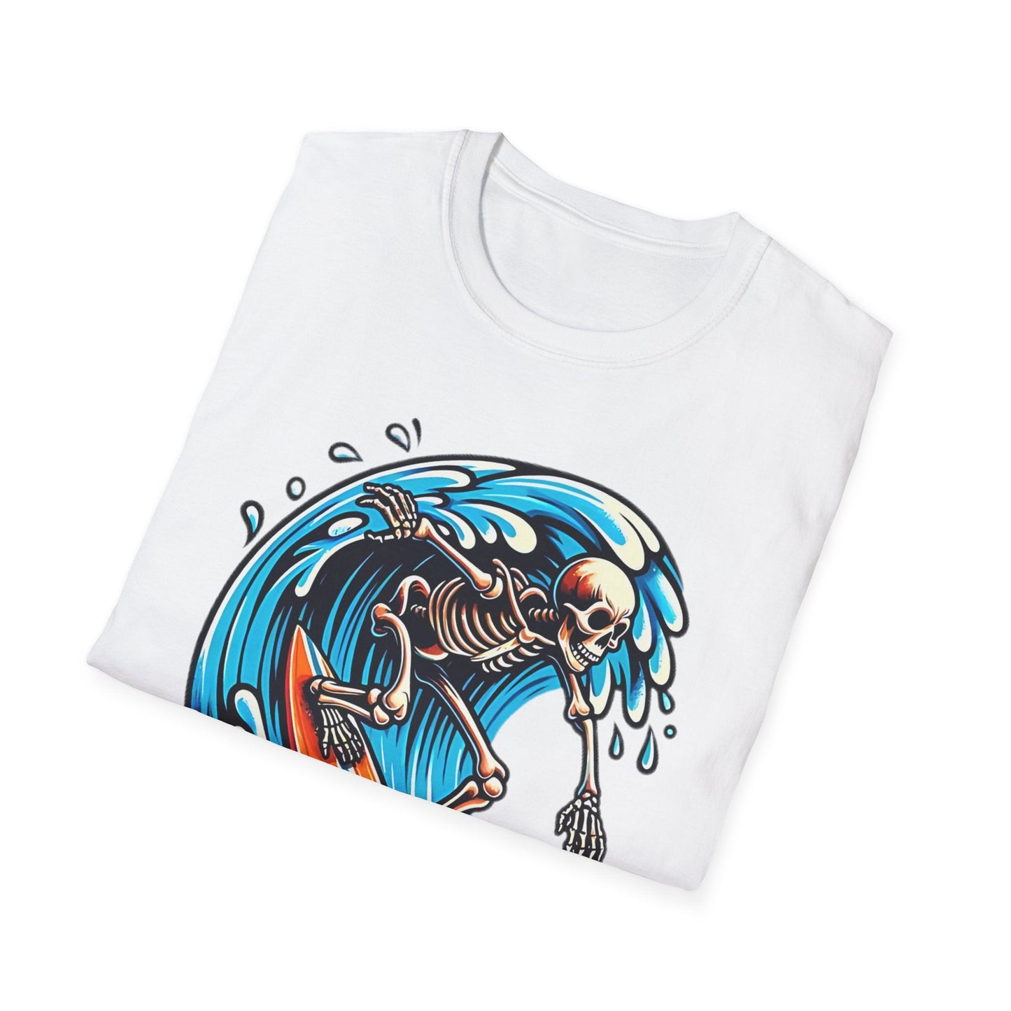 Skull Tee Shirt With Skeleton Art Design Unisex Gildan Softstyle 64000 Ring Spun Cotton Tee