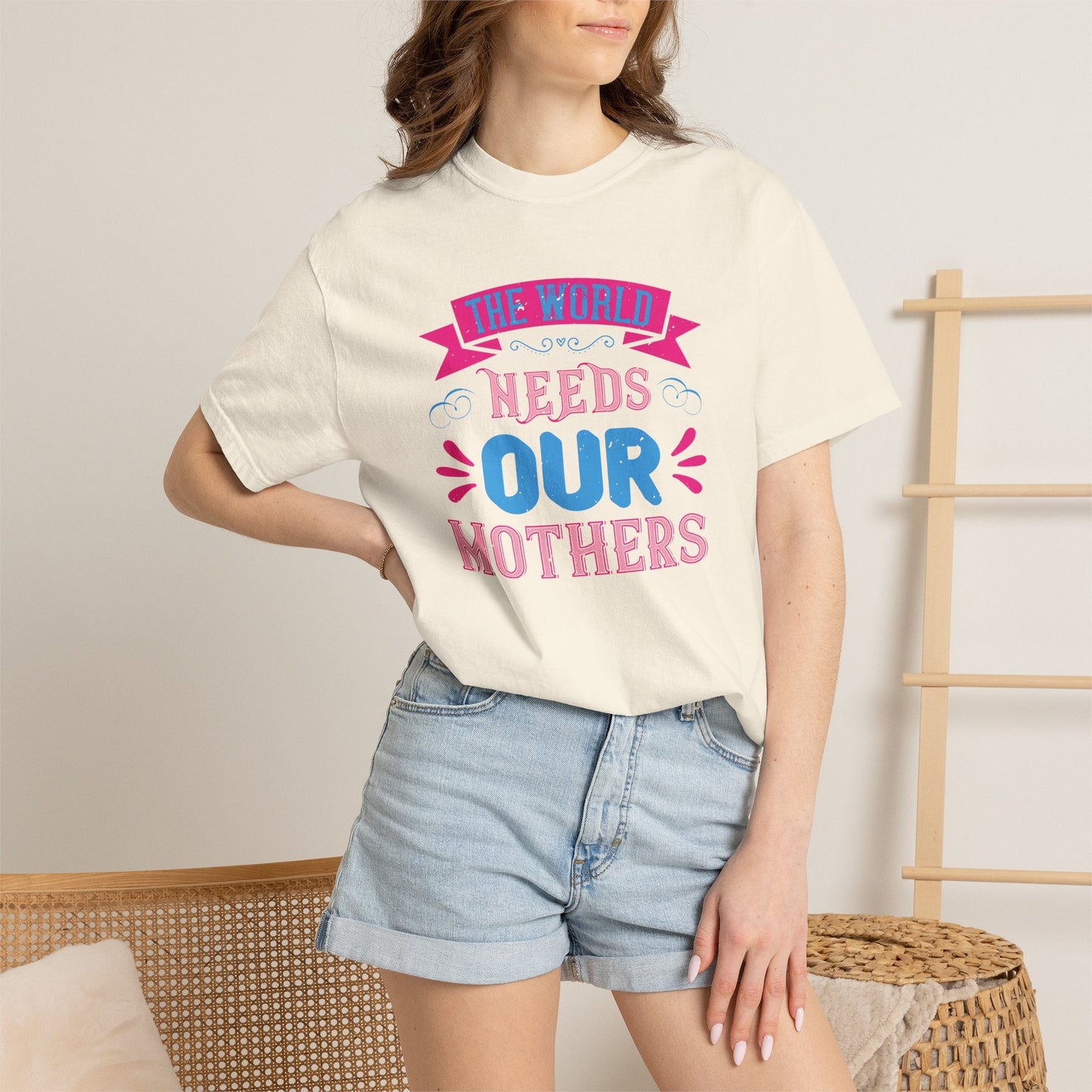 Mom T-shirt Mother Day Mama Tee Unisex Comfort Colors Garment-Dyed Cotton h95