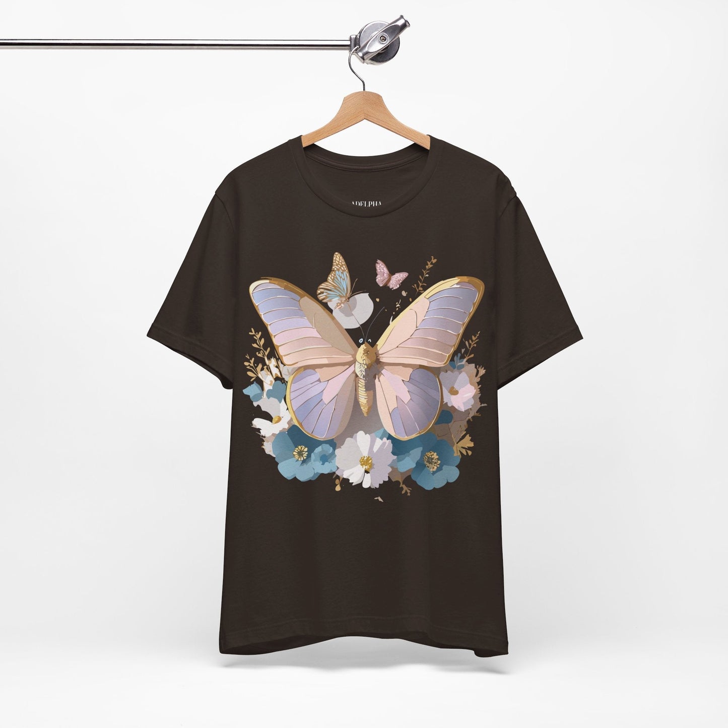 Butterfly Graphic Tee Unisex Short Sleeve Vintage Inspired Artwork Adelpha