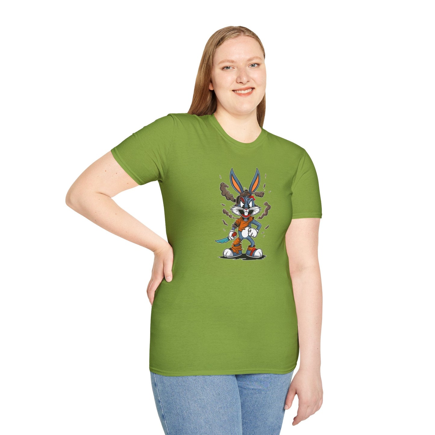 Bugs Bunny T Shirt Unisex Cartoon Tee Gildan Softstyle 64000 Comfortable Graphic Tee Classic
