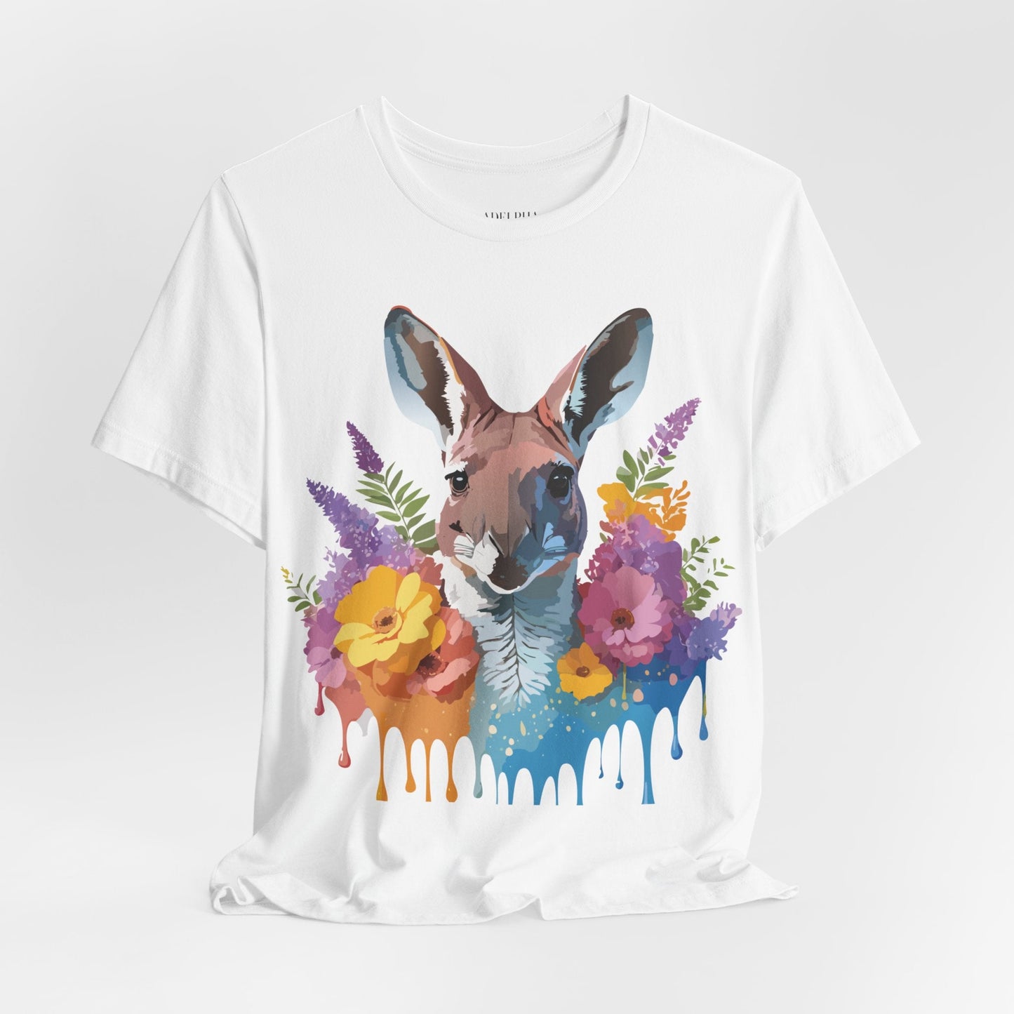 Kangaroo Graphic Unisex 100 Cotton Vintage Animal Artwork Tee 8