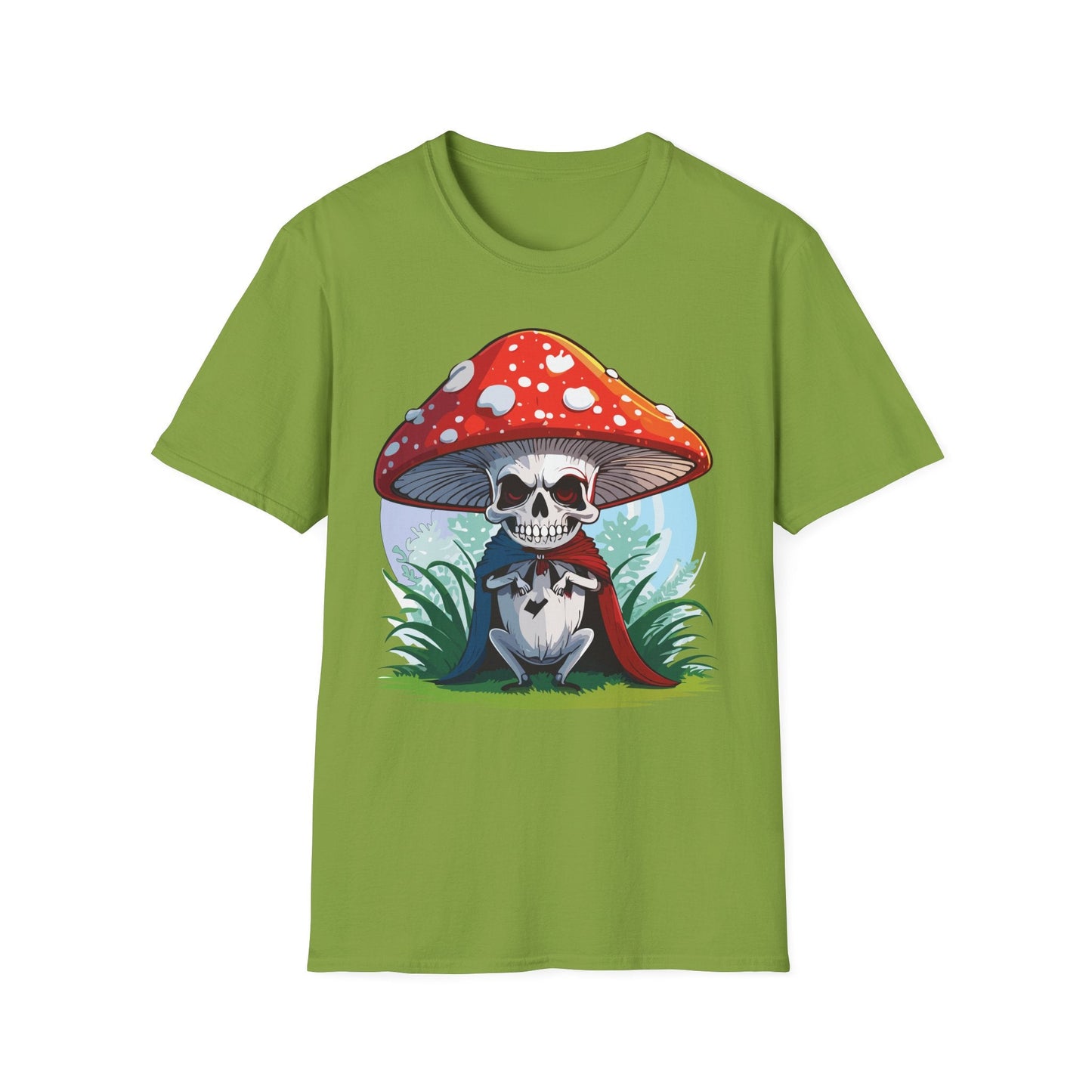 Mashroom Tee Shirt Unisex Gildan Softstyle Short Sleeve Cotton Tee With Funny Mashroom Graphic