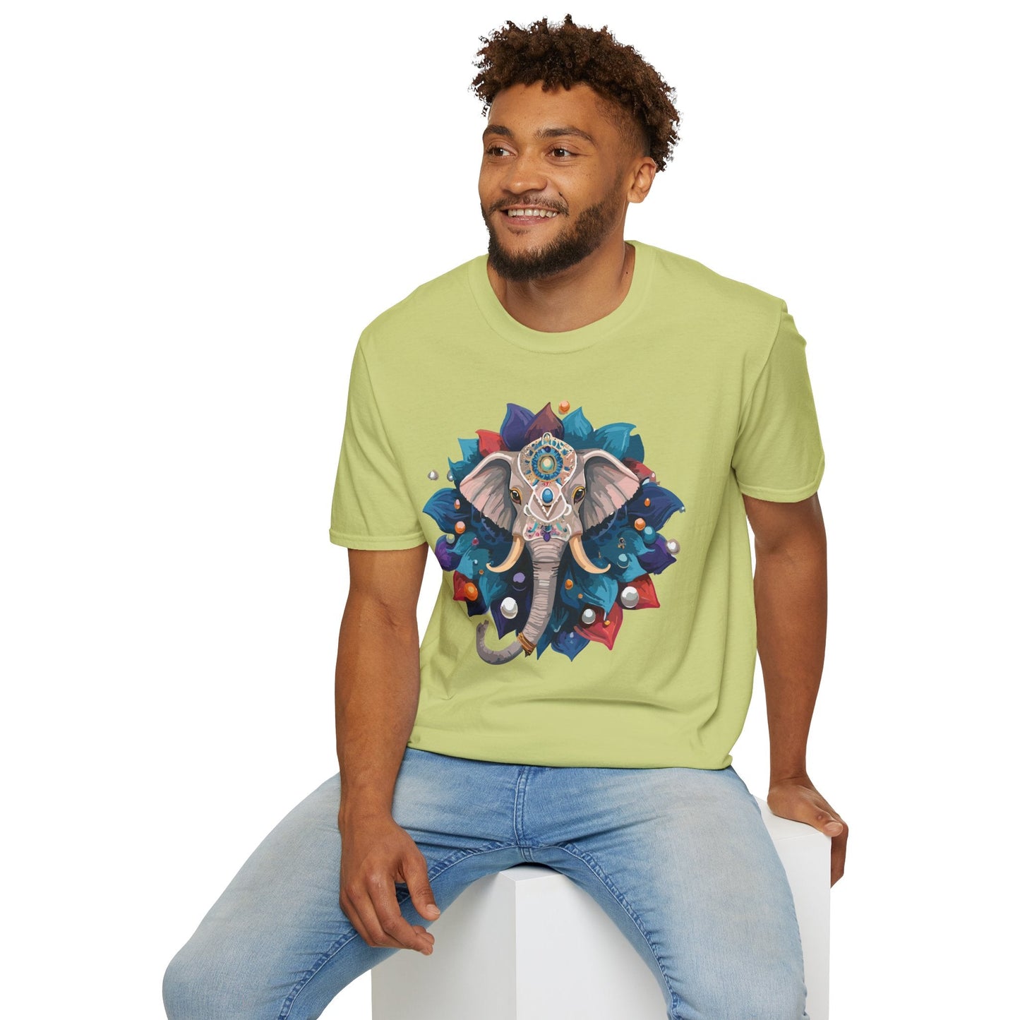 Elephant T Shirt Unisex Softstyle 64000 Short Sleeve Cotton Tee Comfortable Everyday Wear