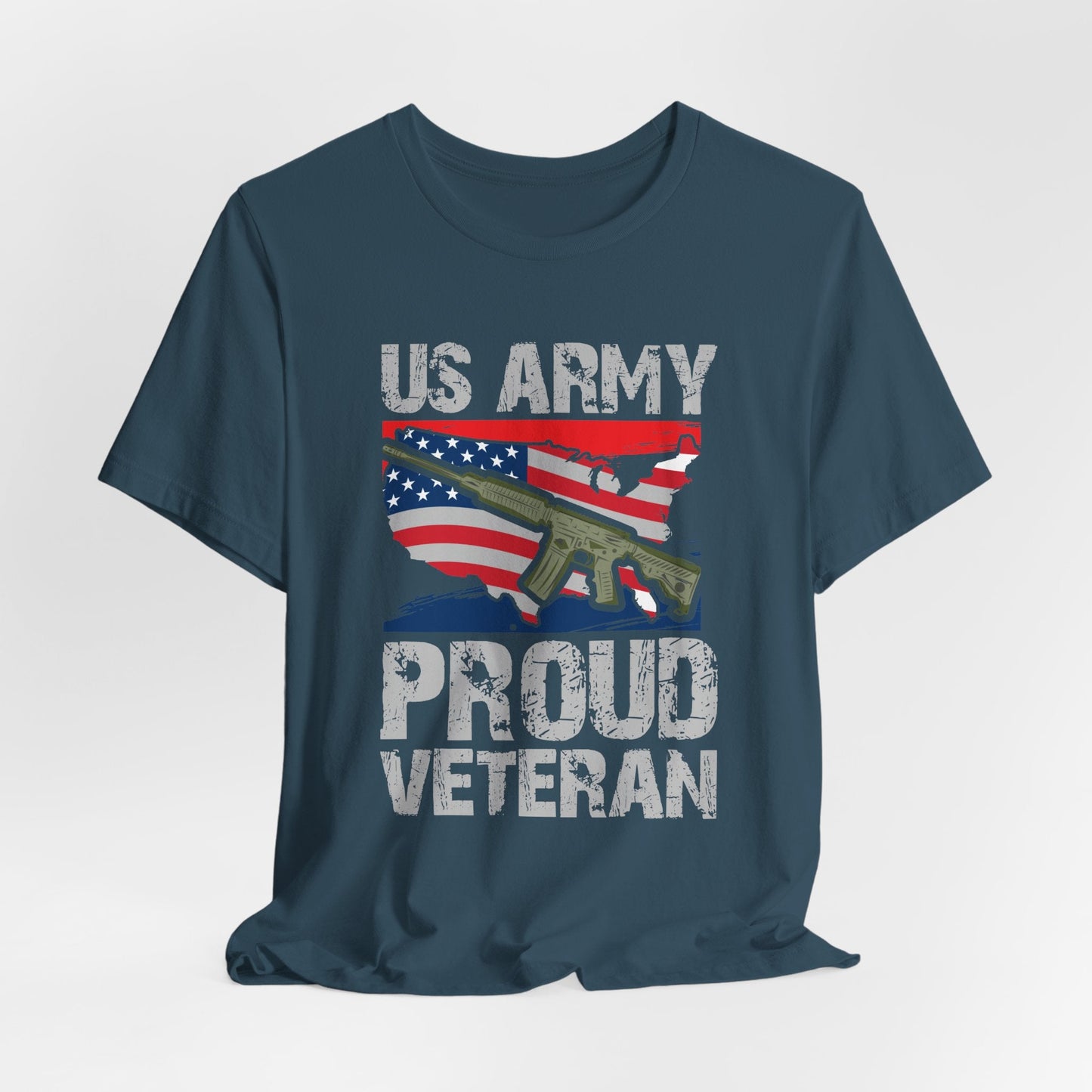 Army Veteran Patriotic Graphic Design Unisex Cotton T-Shirt v21