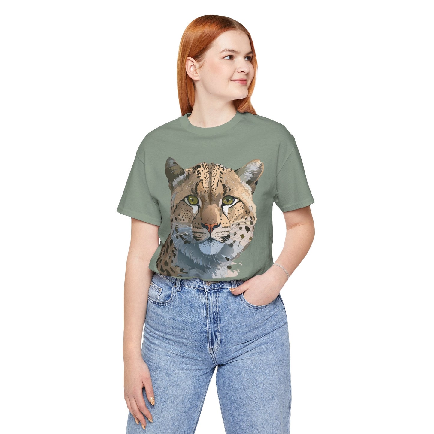 Unisex Animal Shirt With Animals Art Design Tee Short Sleeve Wildlife Print Tee Shirt