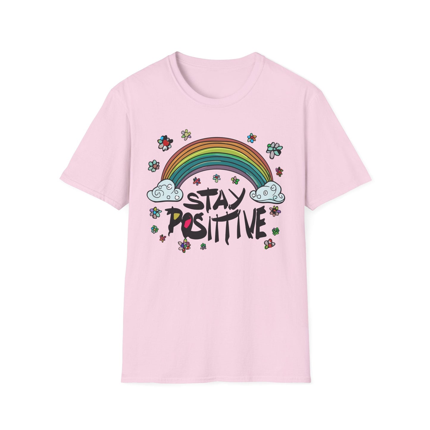 Positive Slogan T Shirt Unisex Softstyle Tee With Positive Words And Good Quotes Gildan 64000