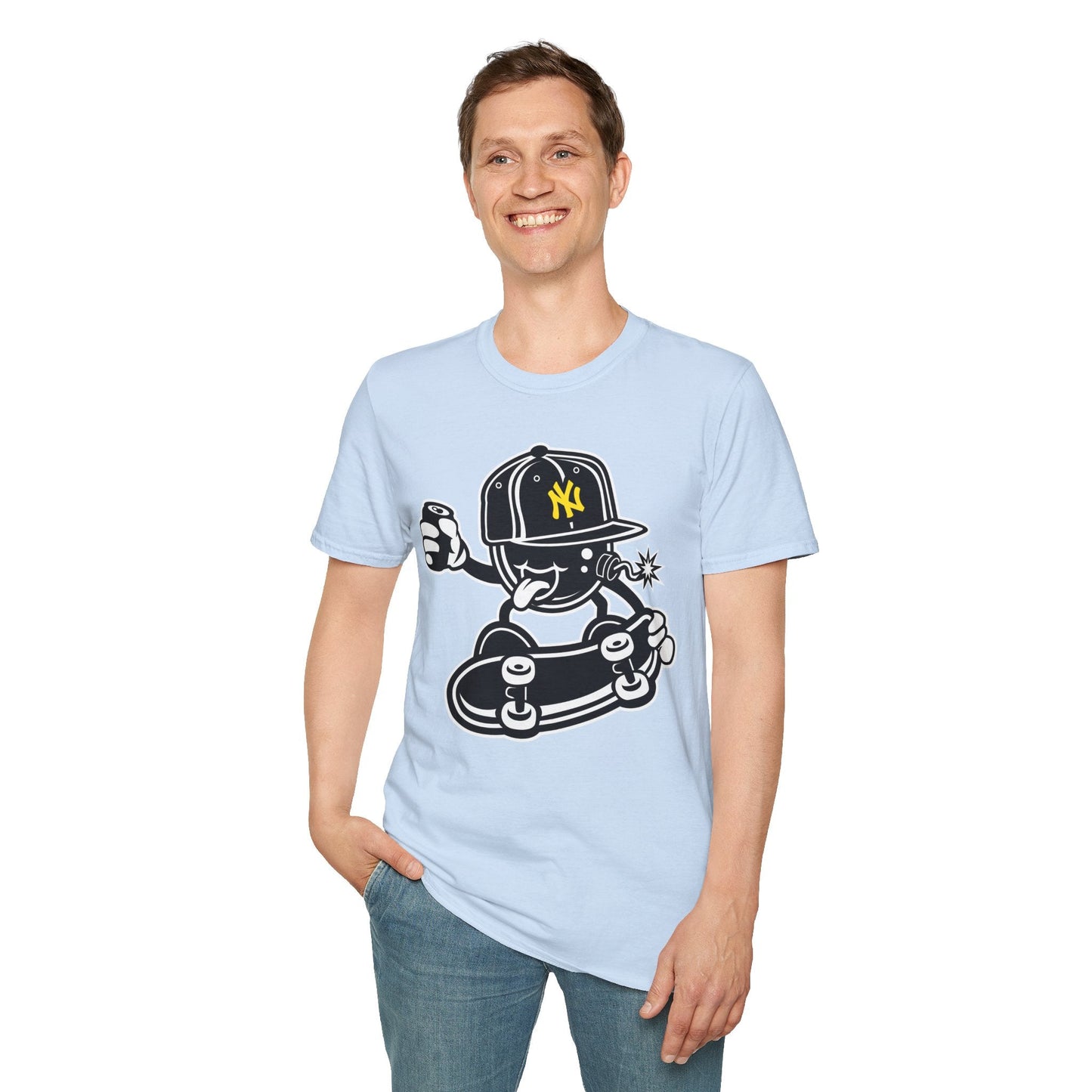 Cartoon T Shirt Animation Tee Funny Unisex Gildan Softstyle 64000 Cotton Breathable Lightweight Tee
